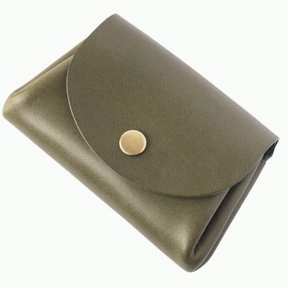 【STATUSY】『コロンと可愛いミニ財布』 栃木レザー 日本製 カード7枚 紙幣10枚 小銭25枚 収納可